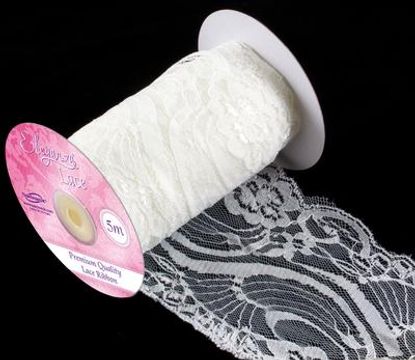 Eleganza Wide Lace Pattern No.359 95mm x 5m Ivory - Ribbons